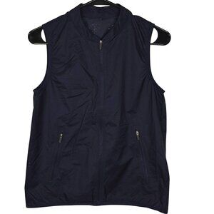 Lululemon Like The Wind Vest Midnight Navy Perforated Lightweight Zip Size 4